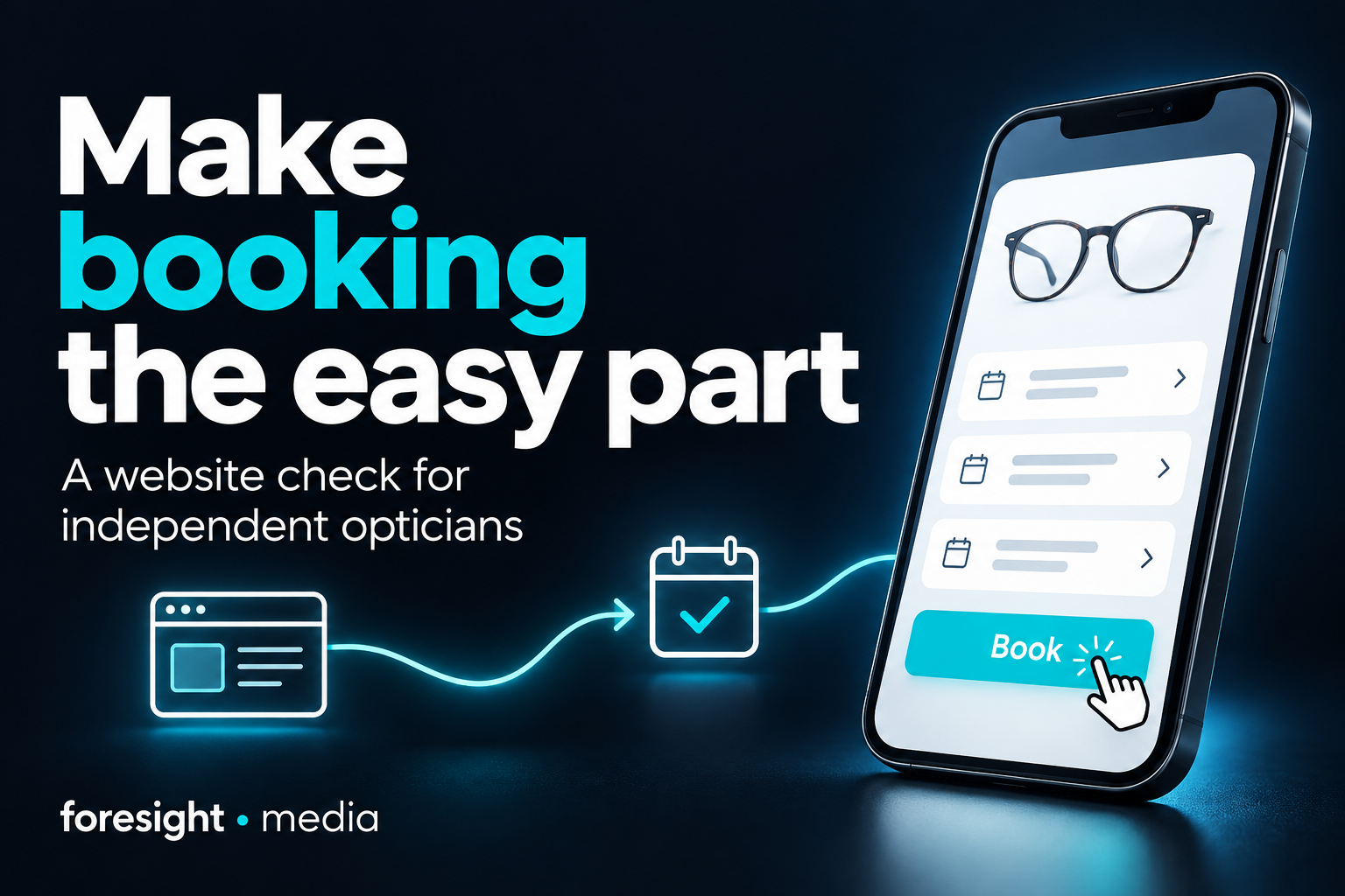 A phone booking screen and calendar: make booking the easy part
